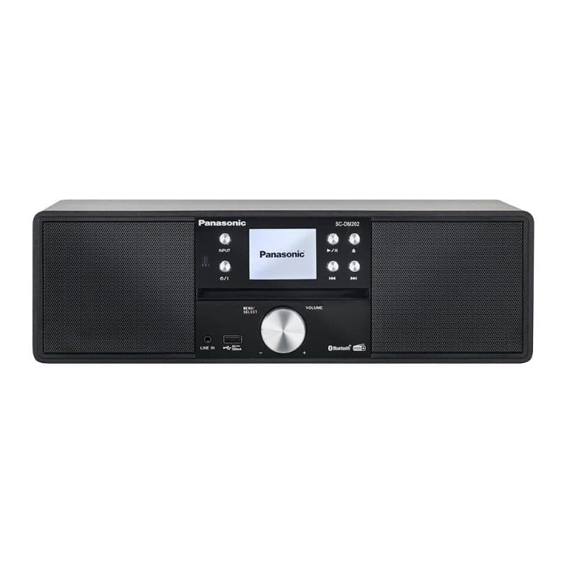 Panasonic hifi micro anlage dab+ sc-dm202eg-k schwarz mit bluetooth microsistema audio per la casa 24 w nero