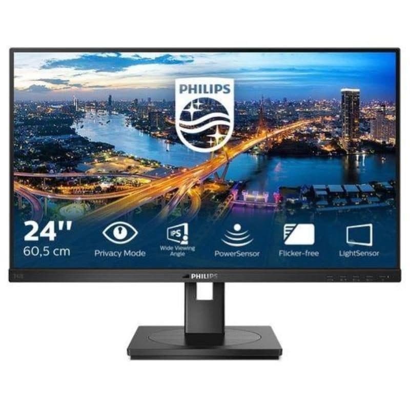 Monitor LED 23.8 pollici Full HD 1920 x 1080 VGA DVI-D HDMI DisplayPort - Philips B Line 242B1V/00
