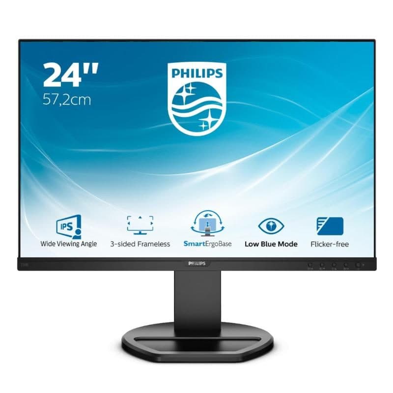 Monitor LED IPS 22.5 pollici Full HD 60Hz 6ms LowBlue HDMI DVI-D VGA DisplayPort altoparlanti nero - Philips 230B8QJEB/00