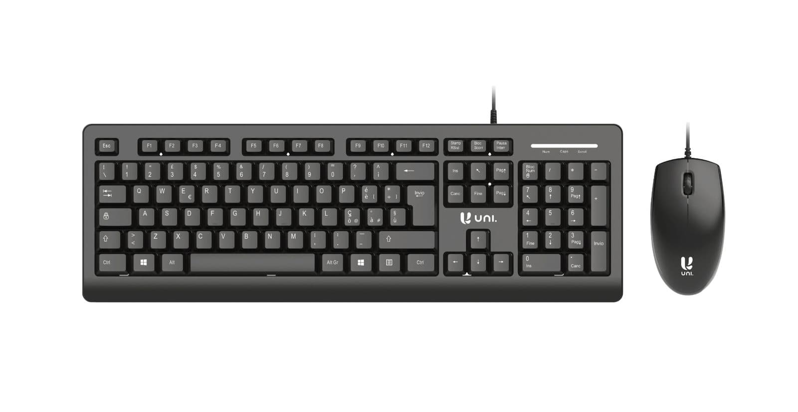 Keyboard and mouse for PC - Unico KB 1142