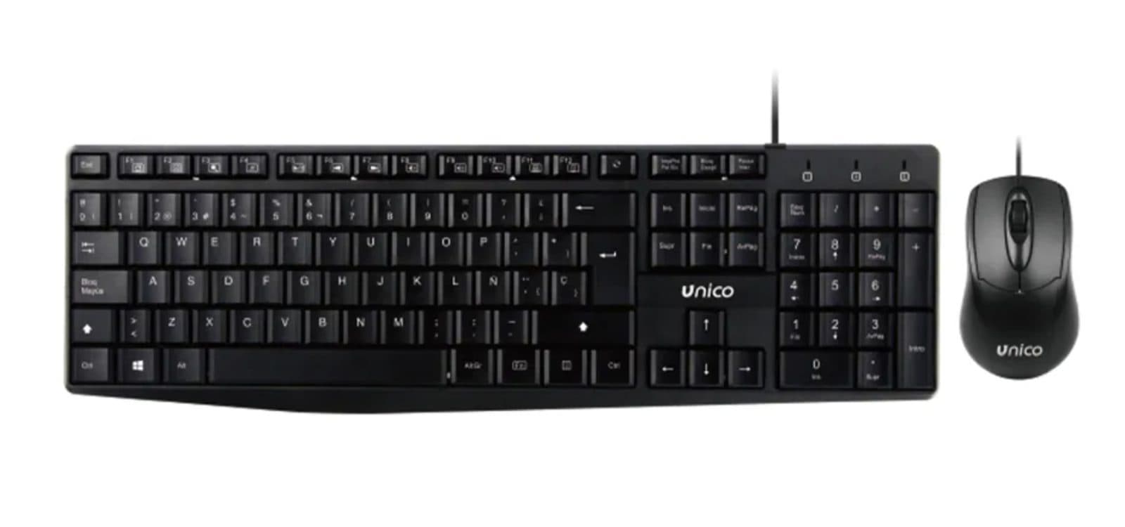 Ki tastiera e mouse cablati - Unico KB 2590
