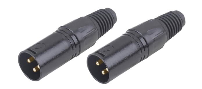 Pair of XLR M connectors - RDM RDM CN 3