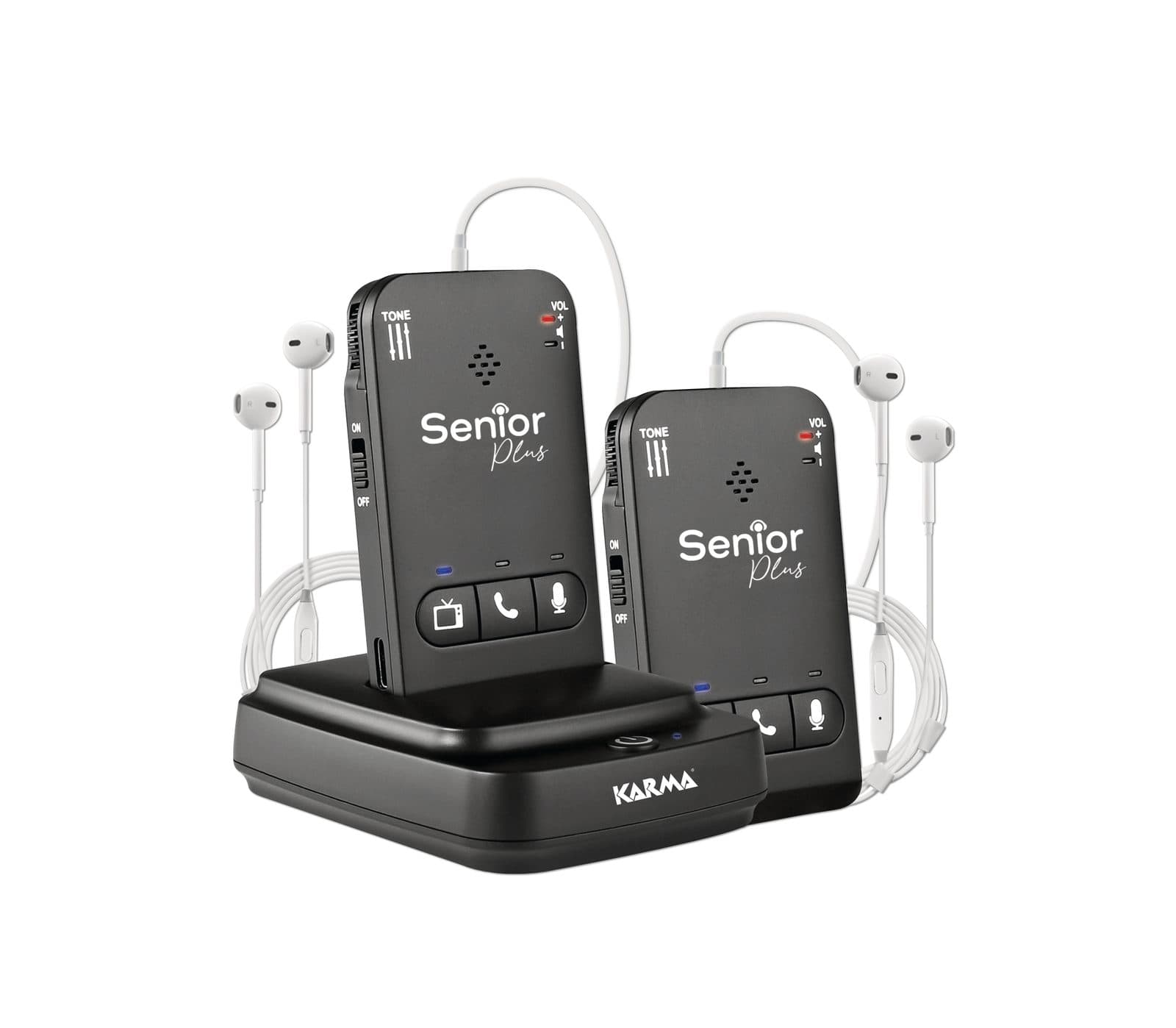Easy TV headset with 2 receivers - Karma SENIOR PLUS 2