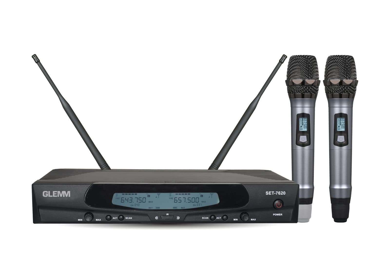 UHF dual handheld radio microphone - Glemm SET 7620