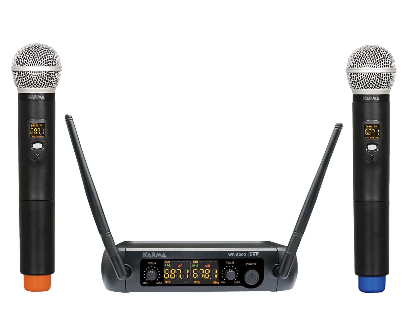 Doppio radiomicrofono UHF palmare - Karma SET 8202