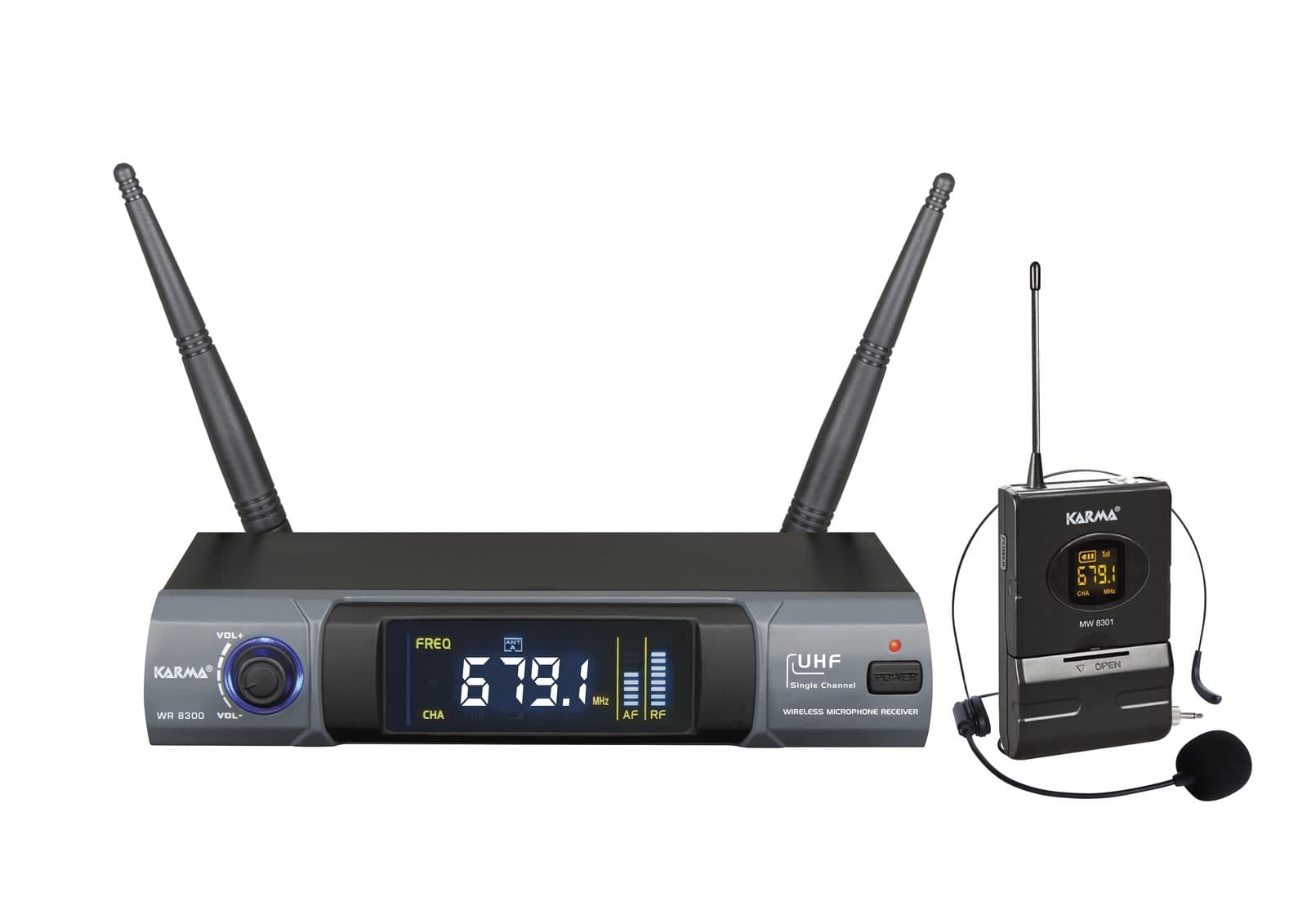 Radiomicrofono UHF con archetto - Karma SET 8300LAV
